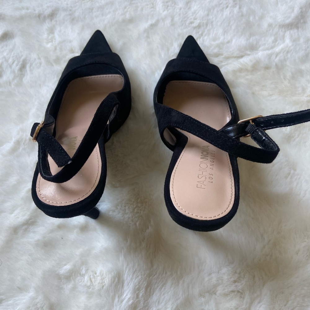 Velvet pointed heels - Picture 3 of 4